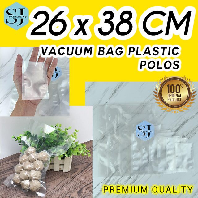 26x38 cm - Premium Vacuum Bag Plastic Plastik Sealer Polos Packaging