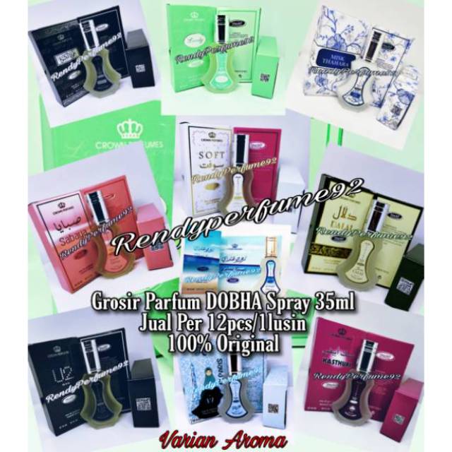 Parfum DOBHA Spray 35ml Varian Aroma Jual Per 12pcs/1lusin Grosir