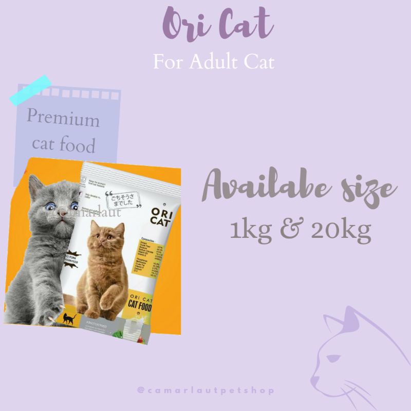 Ori Cat Adult 1 Kg - Makanan Kucing Ori Cat Adult 1 Kg