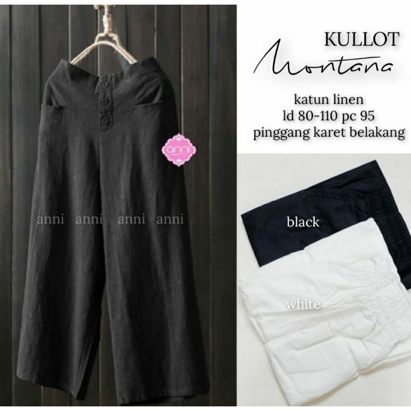 KULOT MONTANA | KATUN LINEN | CELANA KERJA WANITA | ORIGINAL ANNI