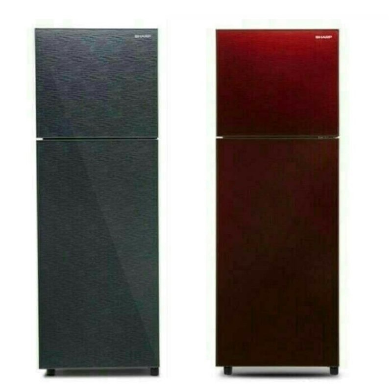 KULKAS SHARP SJ-326XG KACA 2 PINTU