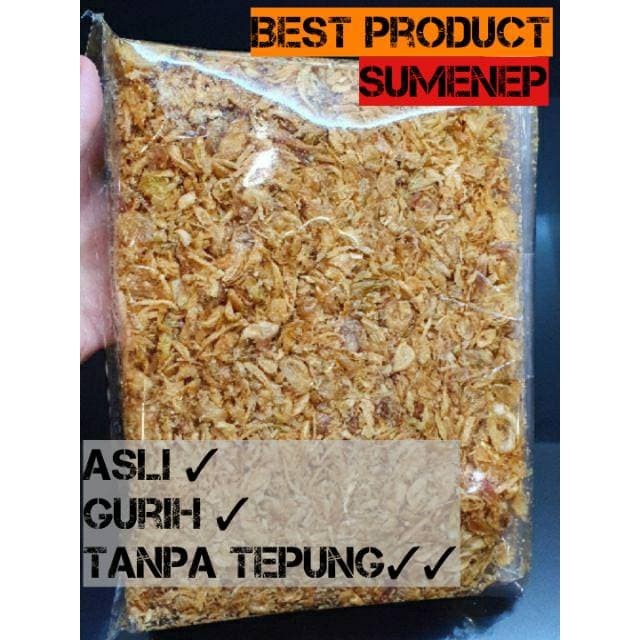 

✨COD✨ Bawang Goreng Sumenep Tanpa Tepung 1KG Super Kriuk - Balado
