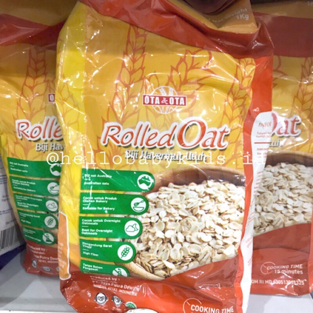 

ota-ota rolled oat 1 kg, biji oat utuh