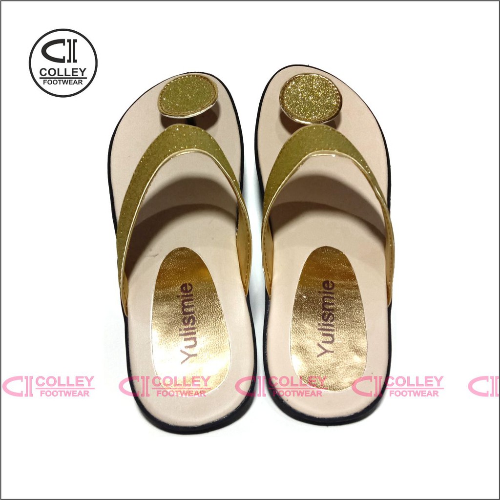 COD - SANDAL FLAT WANITA / JAMUR GLOSSY / SANTAI / GLOWING / FLT-SLW-032