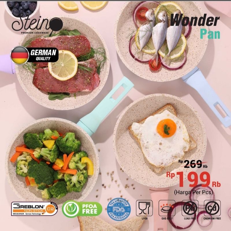 WONDER PAN By Steincookware • Frying Pan 20CM • Penggorengan 20CM • German Quality Original