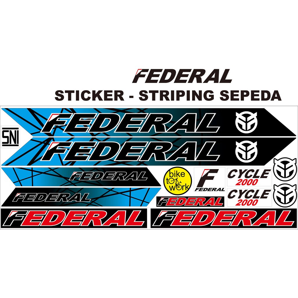 STICKER DECAL SEPEDA FEDERAL