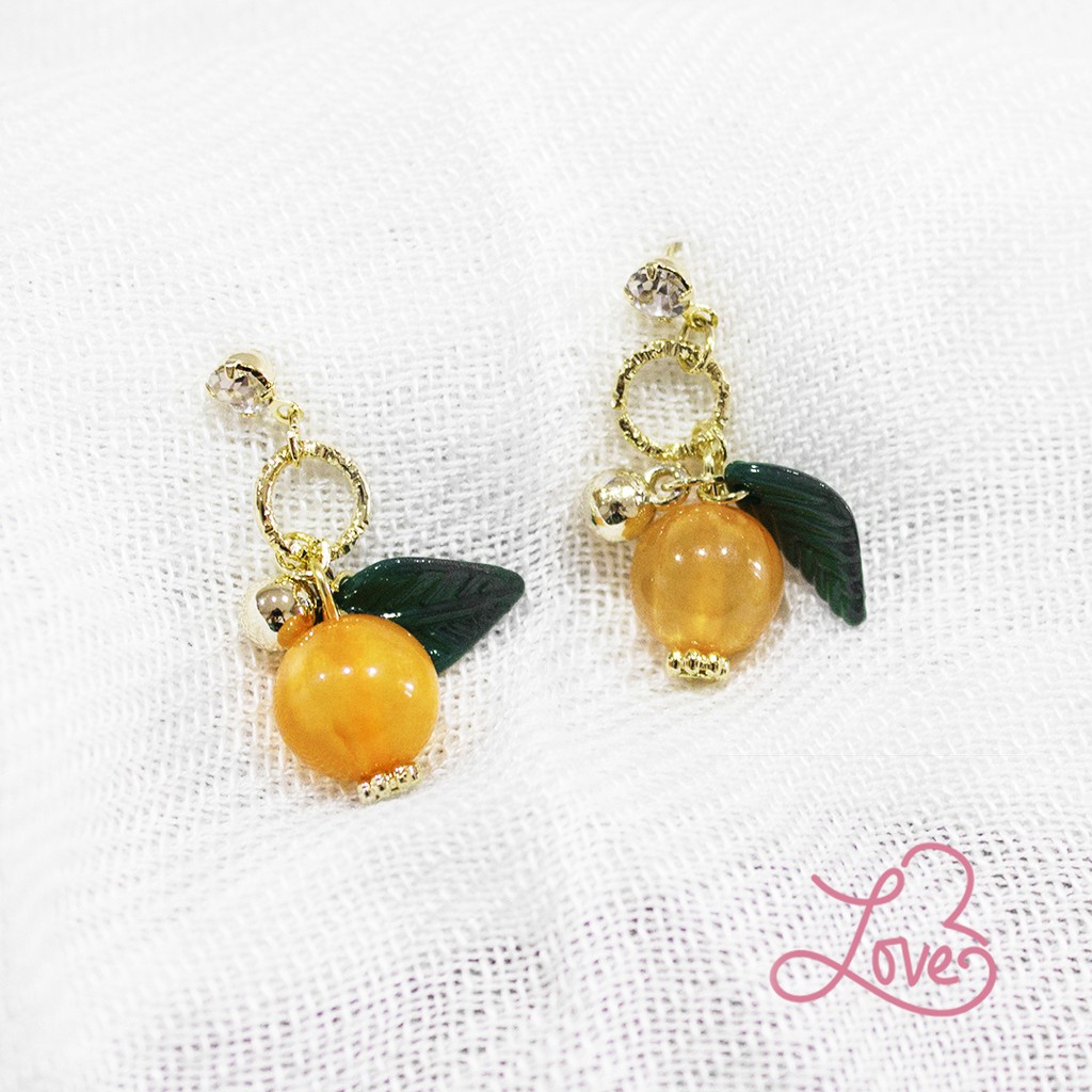 E4121 - Korean Style Earings Orange Fruit