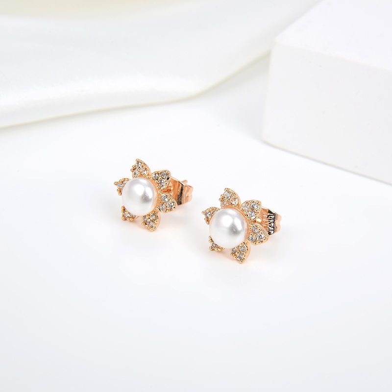 anting titanium wanita emas muda mutiara anti karat dewasa tusuk korea asli panjang dan luntur korea style selamanya dewasa 74e