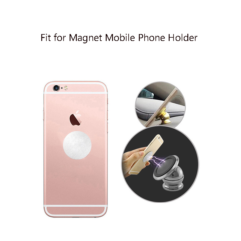 [1 Piece] [Round Iron Sheet For Magnetic Car Phone Holder] [Round Metal Plate Compatible with Magnetic Car Phone Mounts]