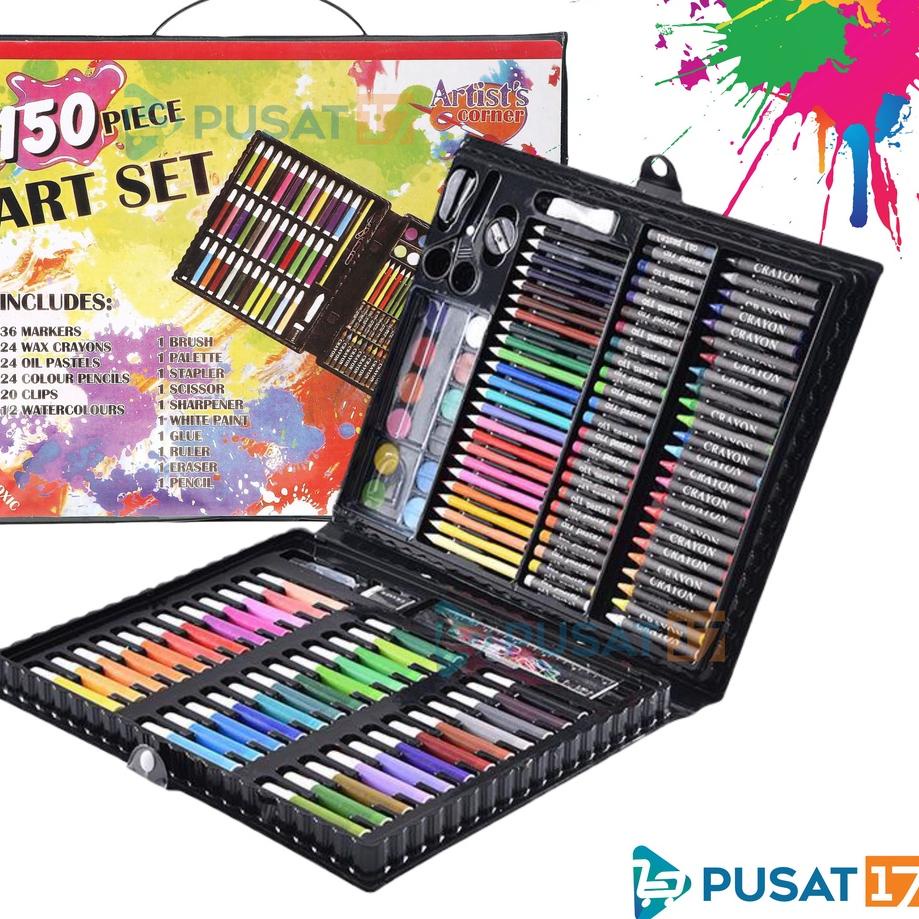 

[PRODUK AMFSP] PUSAT17 ALAT TULIS SET CRAYON COLOURING SET 150PCS / ART SET 150PCS PENSIL WARNA SET ALAT LUKIS ANAK KRAYON SET GSD
