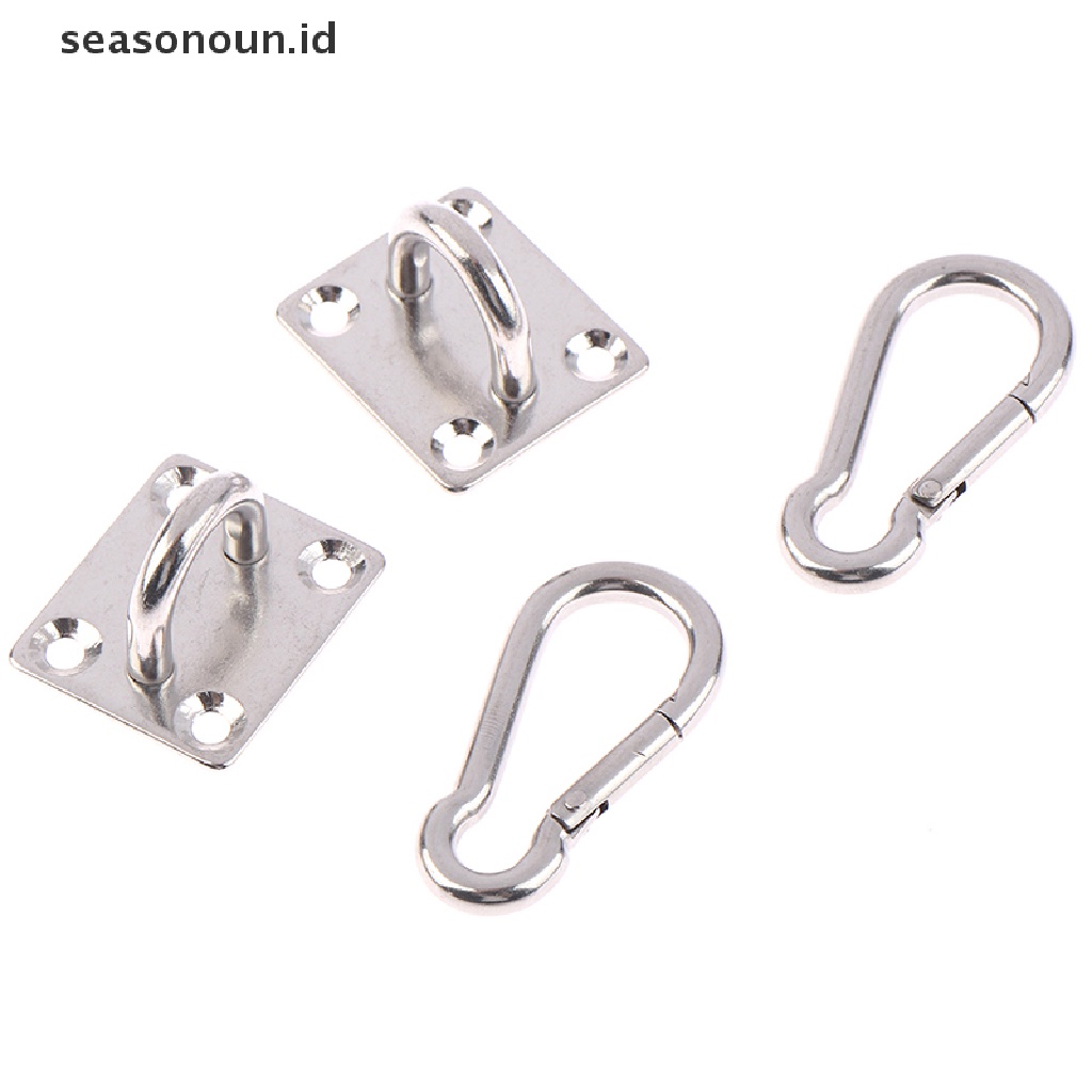 2 Set Kait Hammock Bentuk U Bahan Stainless Steel Multifungsi