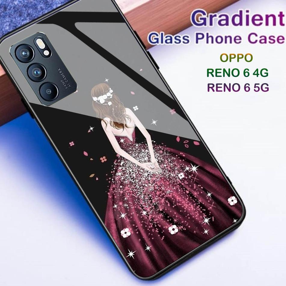 ❀ [H04] Softcase Kaca Oppo Reno 6 4G/5G - Casing Hp Realme Oppo Reno 6 4G/5G - Case Hp ㅏ