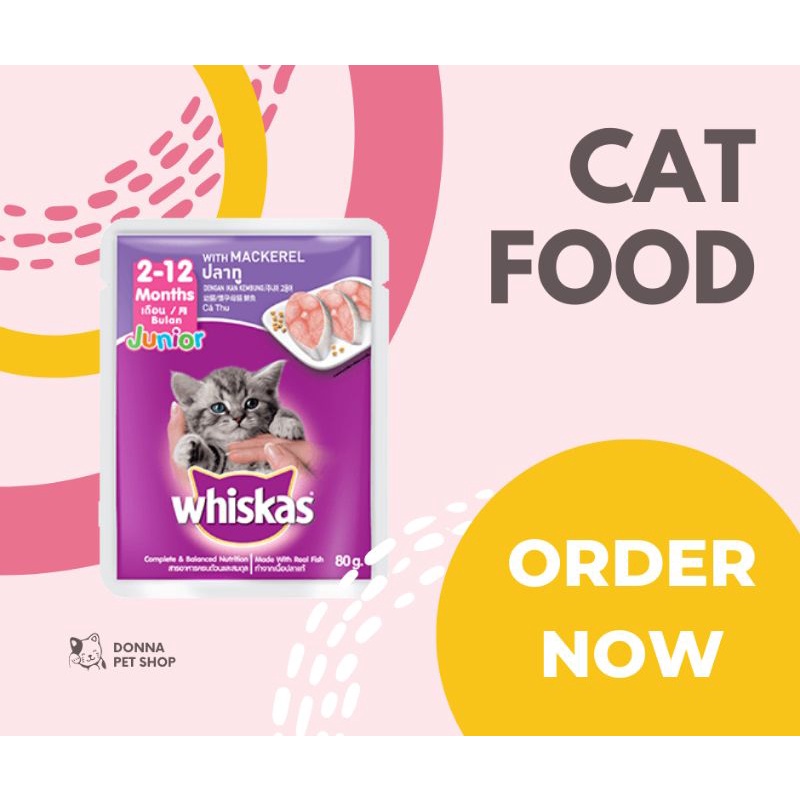 WHISKAS MACKEREL 1 pcs 80 gr || MAKANAN BASAH KUCING || USIA 2-12 BULAN