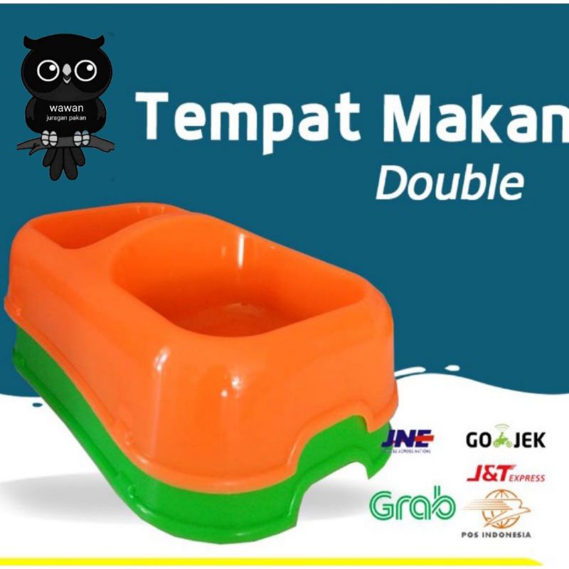 TEMPAT PAKAN KUCING, DOUBLE DAN SINGLE LUCU KARAKTER