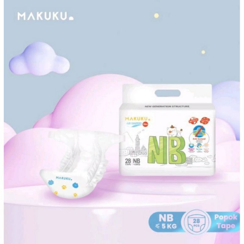 Makuku air diapers slim tape NB/S/M