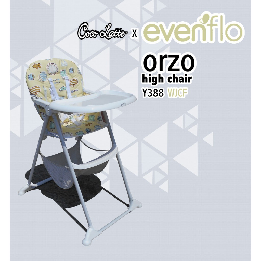 Kursi Makan High Chair Cocolatte Evenflo Orzo Shopee Indonesia