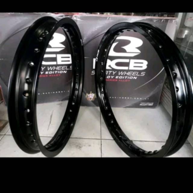 velg rcb 160 160 17 black silver ready ori malaysia