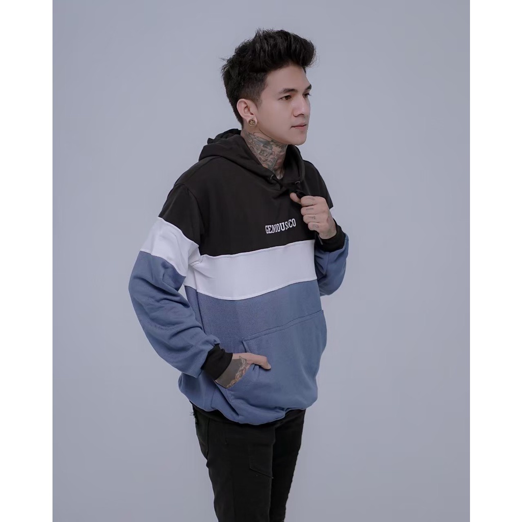 Jaket Hoodie Motif Sablon Kain Katun Fleece