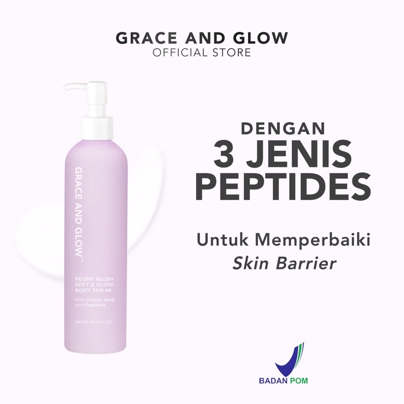 Grace and Glow Body Serum Hand and Body Lotion 300ML - Engglish Pear- Black Opium- Miss Moisture- Peony Blush - Anti Jerawat Tubuh- Mencerahkan - Melembabkan- Mengurangi Bekas Luka