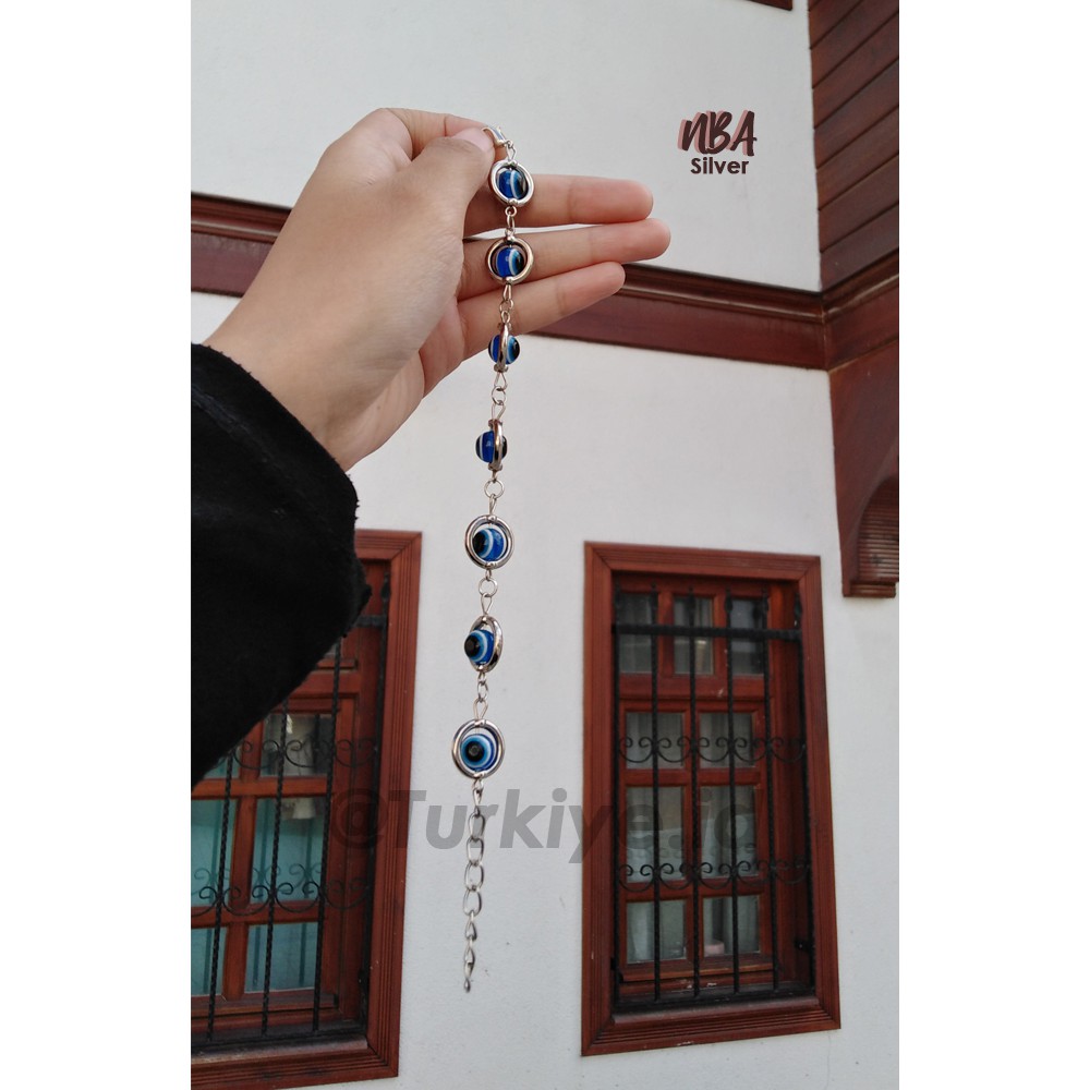 Gelang Khas Turki NBA Silver The Devils Eye (Nazar Boncugu) oleh-oleh Turkey