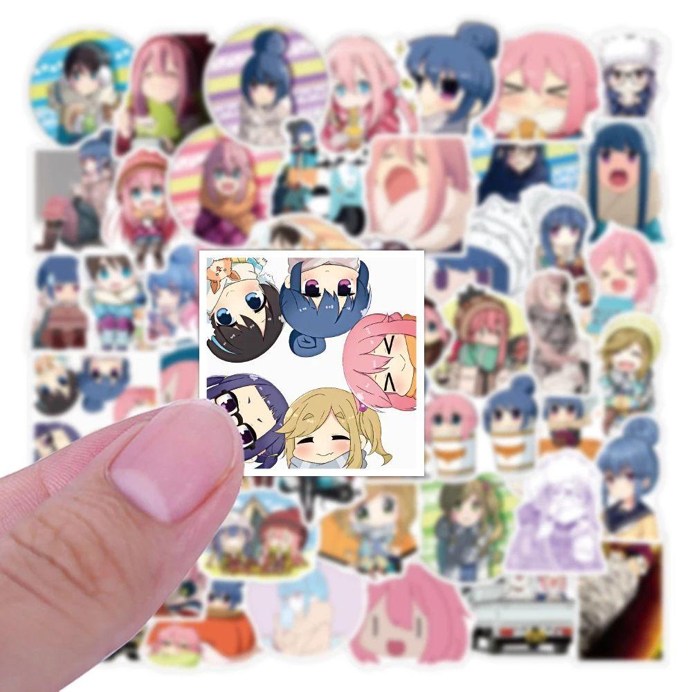 Mxbeauty Yuru Camp Hadiah Kawaii Lucu Dekorasi Stiker Perekat Diri Alat Tulis Stiker Ponsel Dekorasi Skateboard Stiker Graffiti Stiker