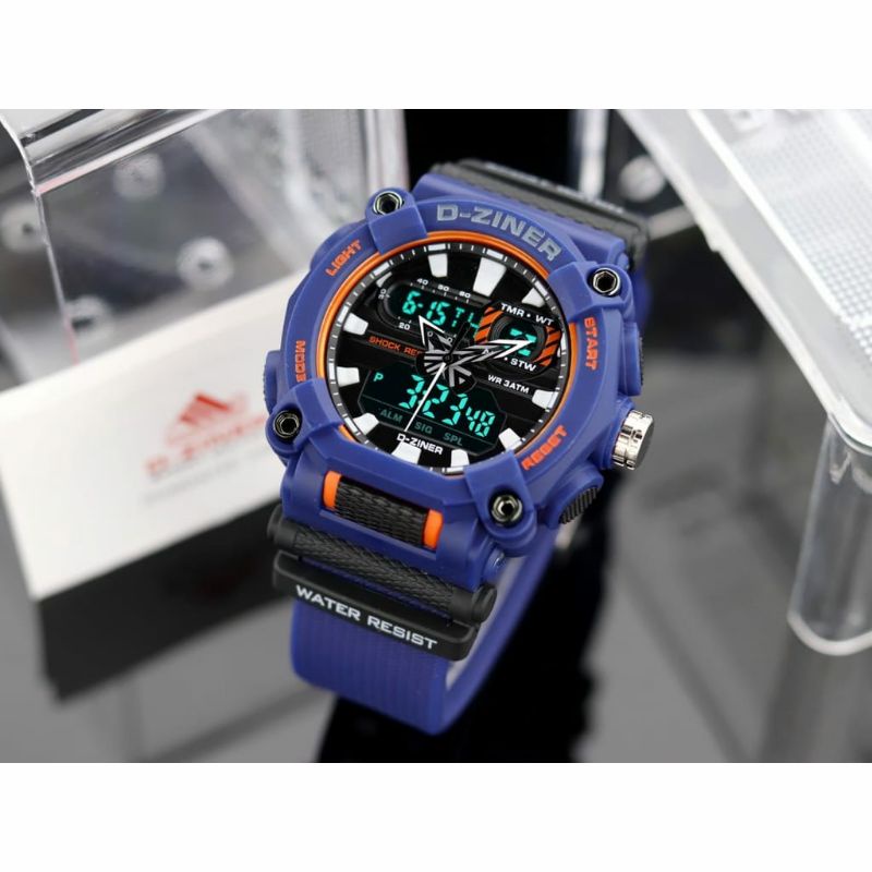 Jam Tangan Dziner Kasual Dualtime Waterproof Terlaris Fashion Bisa COD