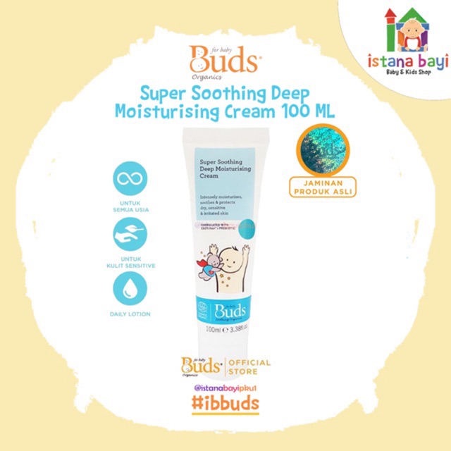 Buds Organics - Super Soothing Deep Moisturising Cream 100ml - Baby Lotion