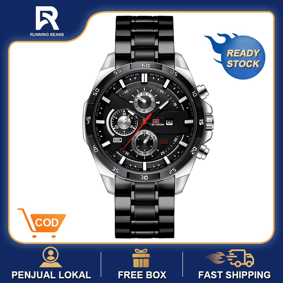 VAVA VOOM Jam Tangan Olahraga Pria ✅COD Penjual Lokal ✅100% Ori Casual Men's Watch 3ATM Waterproof M