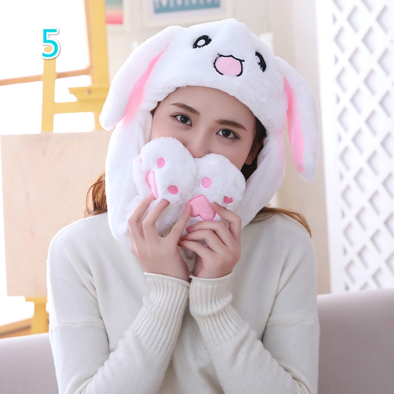 Topi Kelinci Gerak Lucu Kora / TIKTOK Cute Bunny Hat/BUNNY HAT LED/Led Bunny Hat Topi Kelinci Import Dengan Lampu LED Kuping