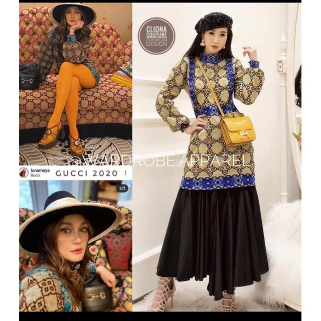 PAKAIAN WANITA TUNIK STYLE KEKINIAN BARU / Tunik rajut gucc*i luna maya premium bkk bangkok china