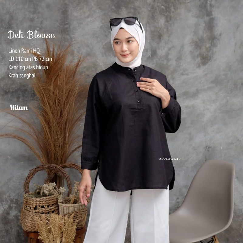 Deli Blouse Linen Rami LD ±110cm //JF5456