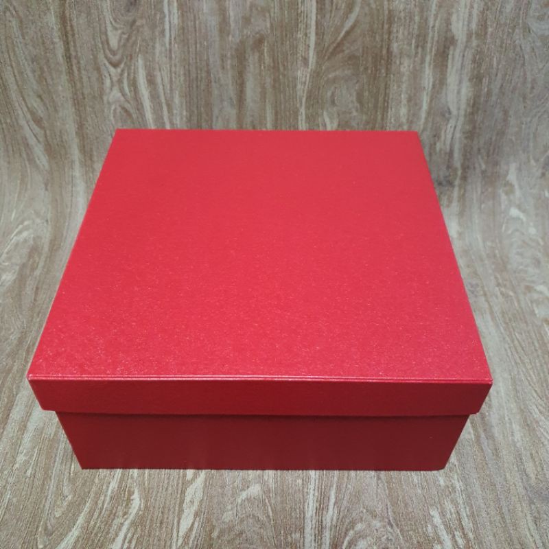 Hard Box polos 25x25x8cm / kotak kue hard box natal / imlek / hamper