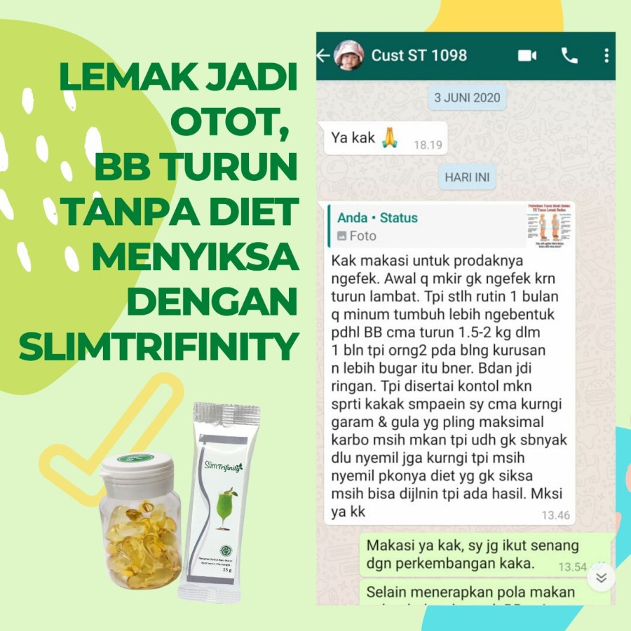 Softgell slim trifinity st02 pembakar lemak Surabaya