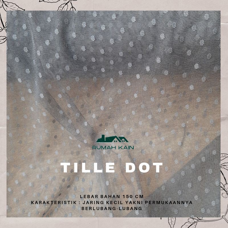 Tille Dot/ Tulle Dot/ Tile Dot/ Polyester/ Tile Doty/ Tiledot