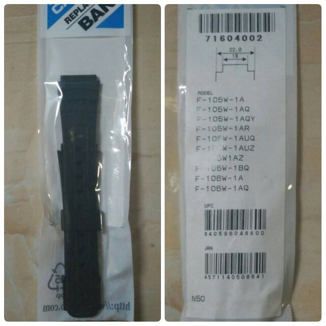 Tali Jam / Strap Casio F-105W | F-91W Replacement Band ORIGINAL