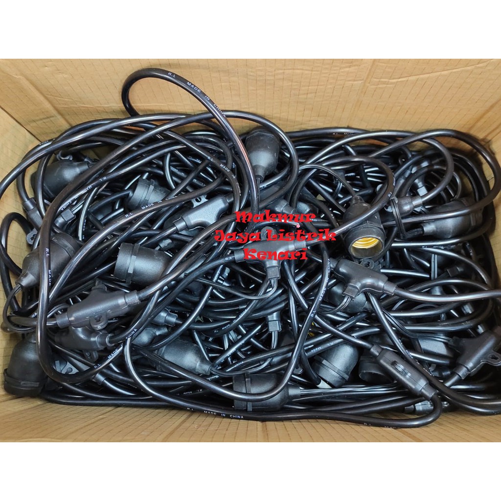 KABEL LAMPU GANTUNG WATERPROOF 100M 200 FITTING 100 METER 100 FITTING