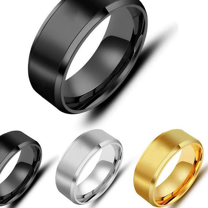 Cincin Titanium Hitam Cincin couple pria wanita