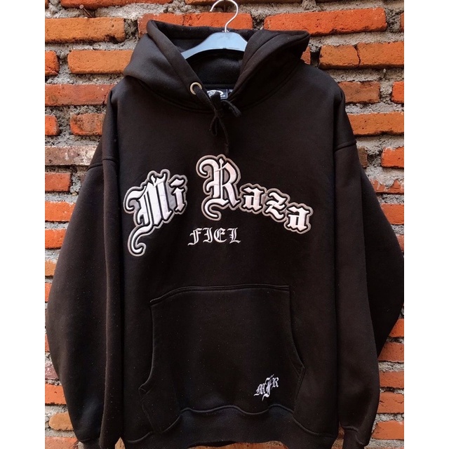 Vintage Hoodie mi Raza fiel (full bordir)
