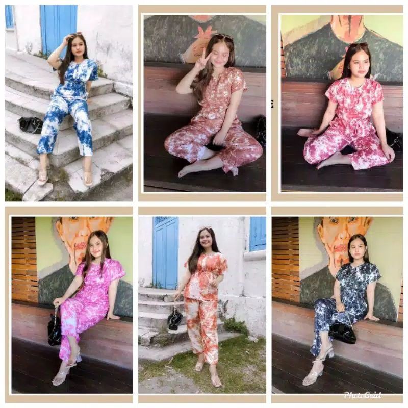 PROMO ONE SET BAJU TIDUR PIYAMA WANITA BALI 2 IN 1 CP