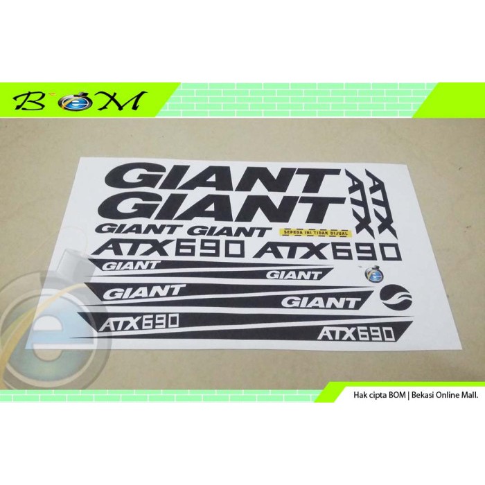 striping stiker decal transparan sepeda giant atx690 fullset hitam