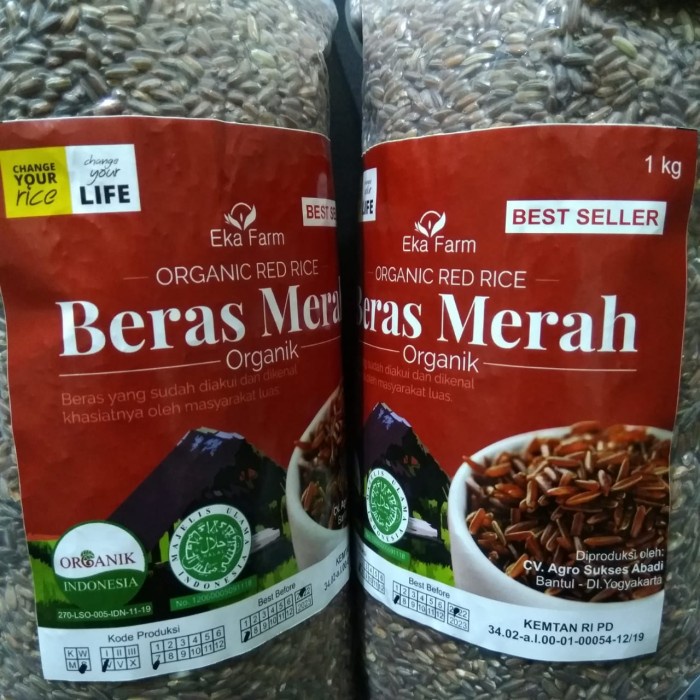 

bg20t01r Beras Merah Organik 1Kg - Merah Sv012Ss