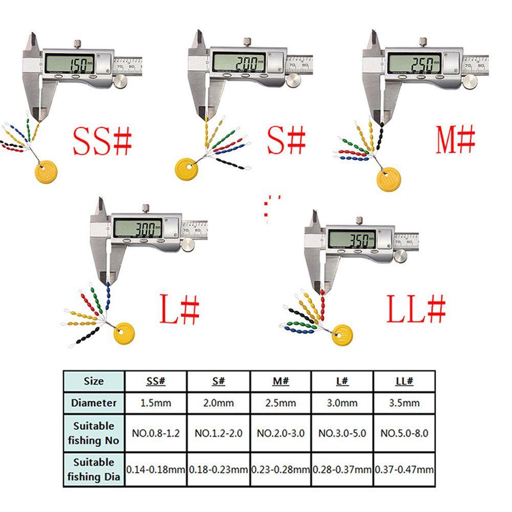 Nickolas1 Tali Pancing Plug Pelampung Warna Warni Aksesoris Pancing Konektor Oval Multicolor Float Stopper Karet Pelampung Space Beans