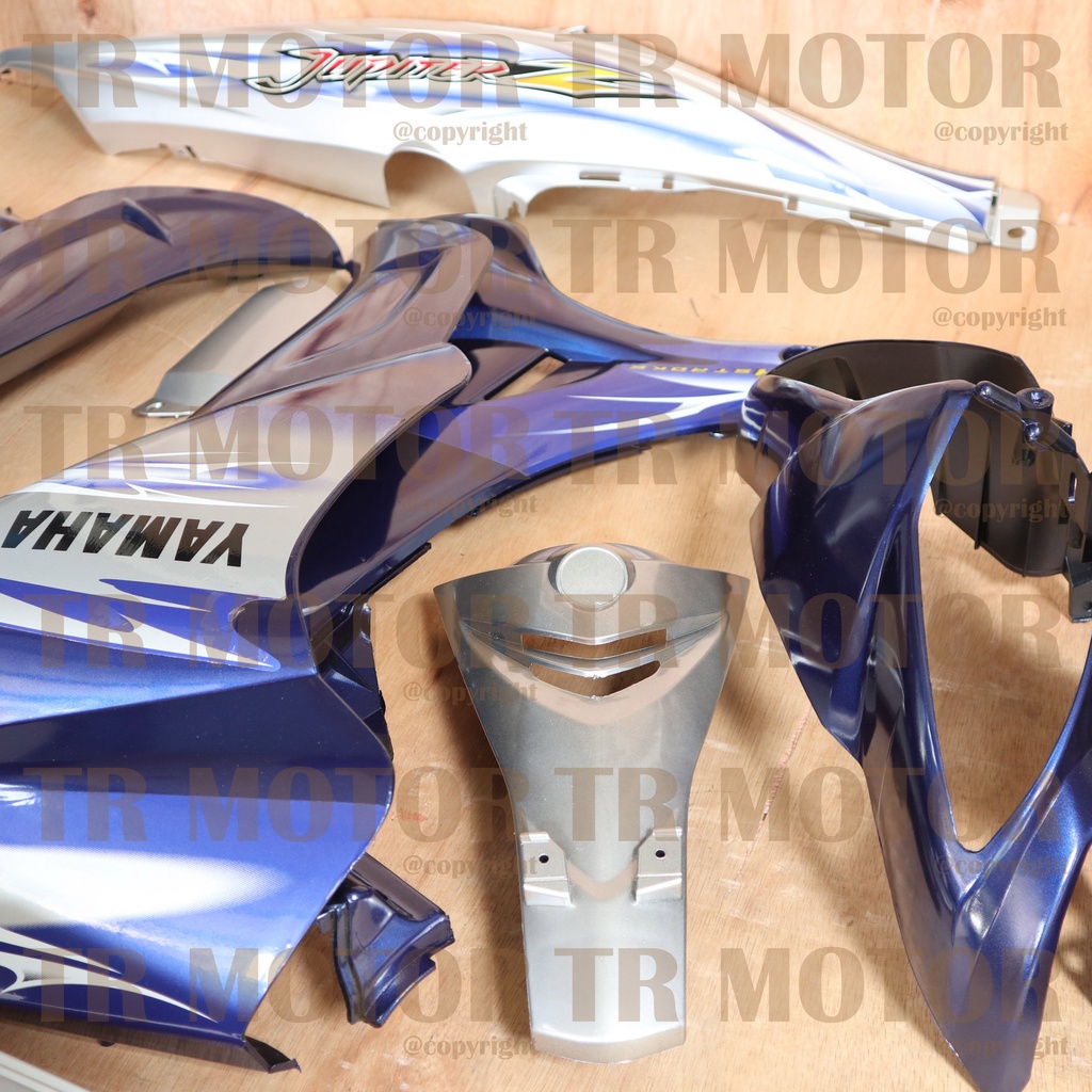 Cover Body Jupiter Z New Burhan 2007 Biru Silver Full Set Halus Bodi Jupiter Z Burhan Body Jupiter Z New
