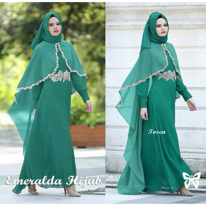 DeltaRA Emeralda Tosca Busana Muslim Pesta Wanita Gamis Pesta terbaru