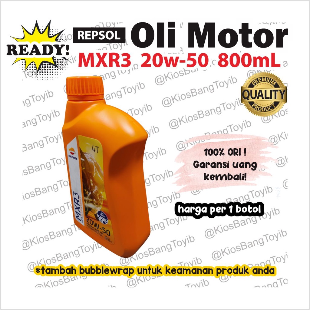 Oli Mesin Motor REPSOL MXR3 20W-50 800mL (100% ORI)