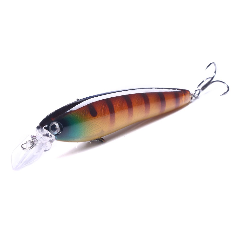 Hengjia 1pc Umpan Pancing Hardlure Tiruan Bentuk Ikan Kecil 11.5cm 16.5g Dengan 3 Kail Treble