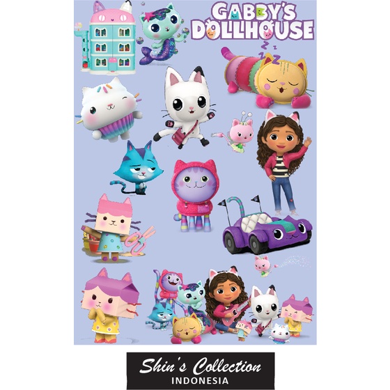 

Sticker stiker murah anti air Gabbys doll house 1 lembar
