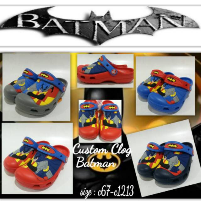 Sandal crocs anak custom clog batman sandal berkarakter lucu