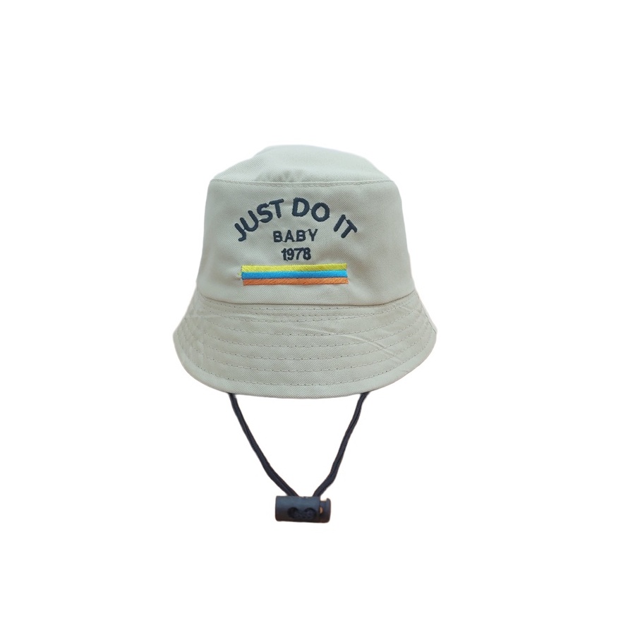 Bucket Hat Anak Tali Just Do It / Bucket Tali Anak Bordir Just Do It Usia 2-7 Tahun