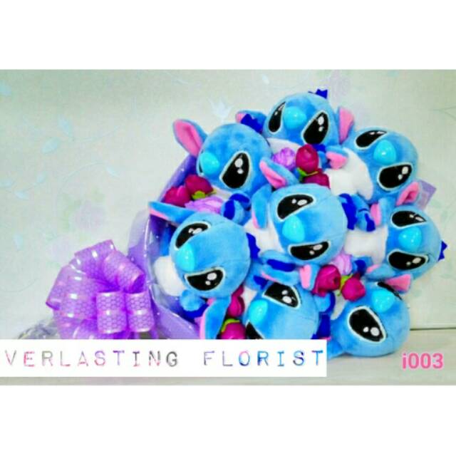 Bucket Stitch ( i003 ) Buket Bunga Boneka Bouquet Wedding Wisuda Valentine Engaged